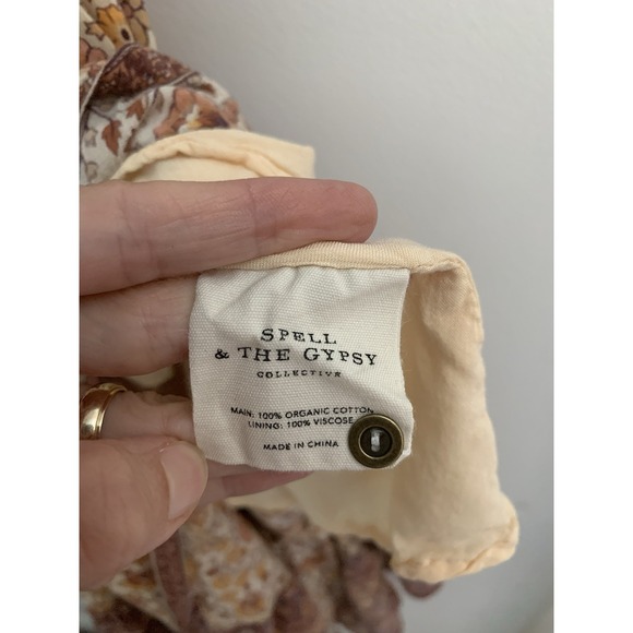 Spell And The Gypsy Collective Dress XS Maxi Sundown Brown Spice Boho Hippie - Picture 9 of 12